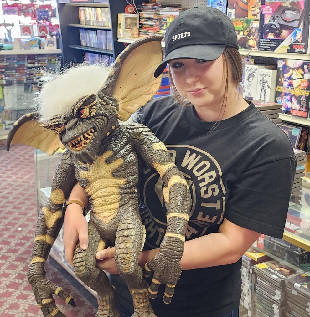 Réplica de títere de utilería a rayas de Gremlins de tamaño real (usado)