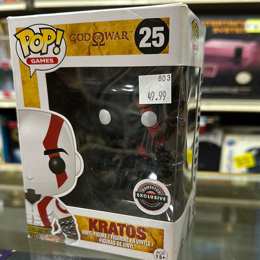 Funko Pop Games God of War Kratos GME EXCL #25 (Window Box Damage)