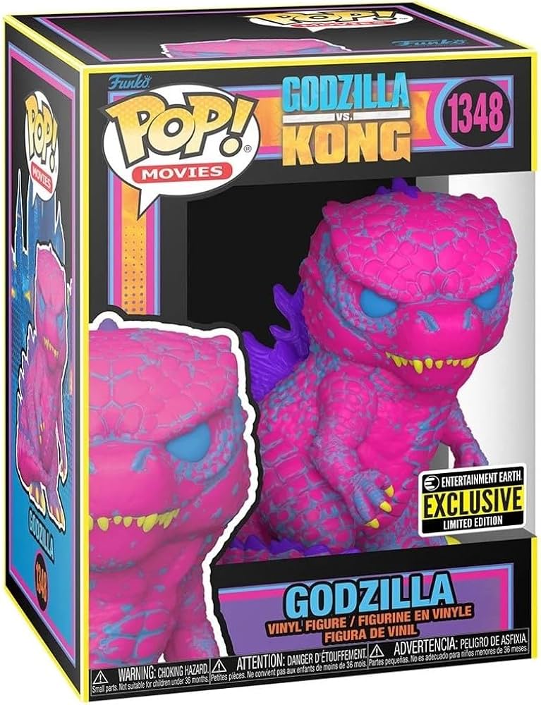 Funko Pop Godzilla vs Kong Godzilla EE excl #1348 Blacklight