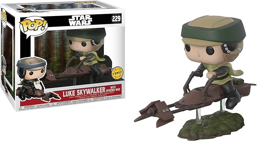 Funko Pop Star Wars Luke Skywalker with Speeder Bike CHASE #229