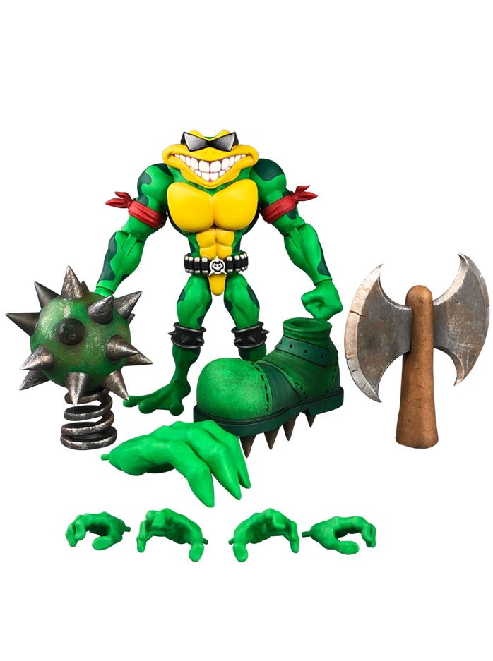 Battletoads Rash Action Figure w/ Box 6" - Pre-Owned