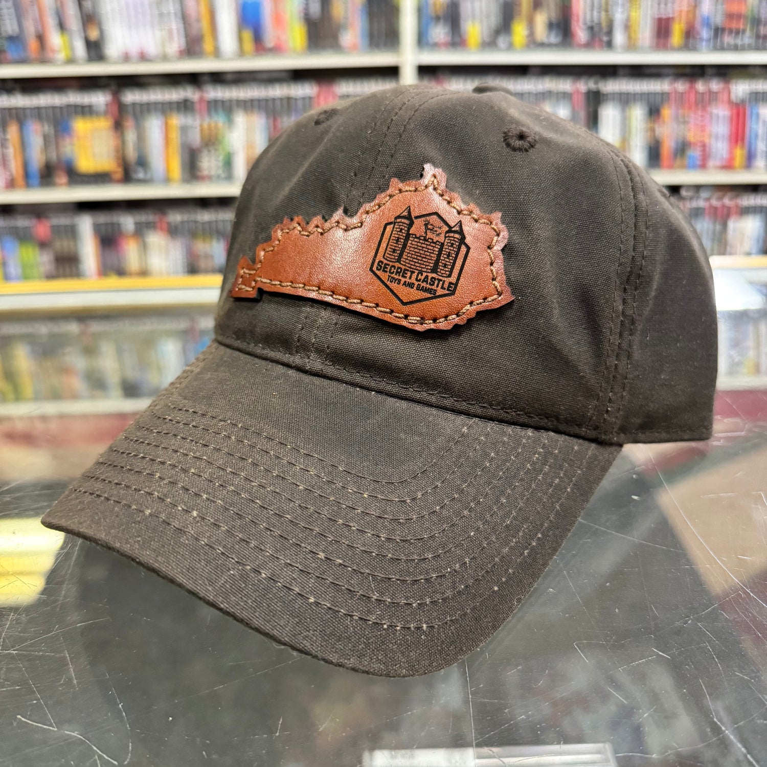 Brown Outdoor Secret Castle Kentucky Logo Wax Dad Hat