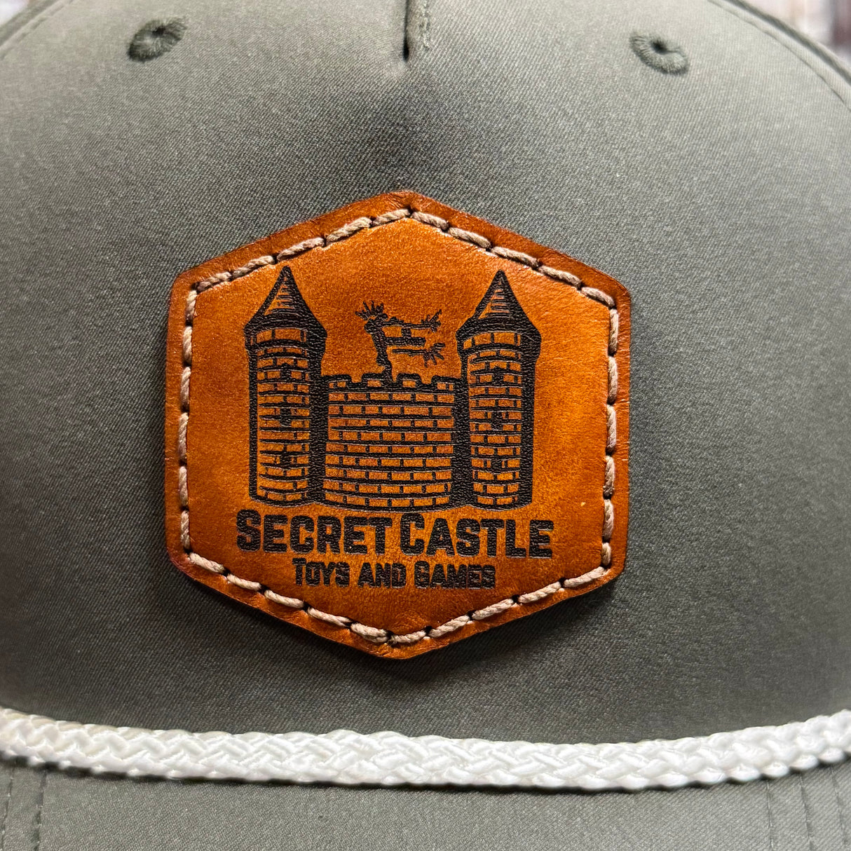 Dark Olive Secret Castle Logo White Rope Richardson 258