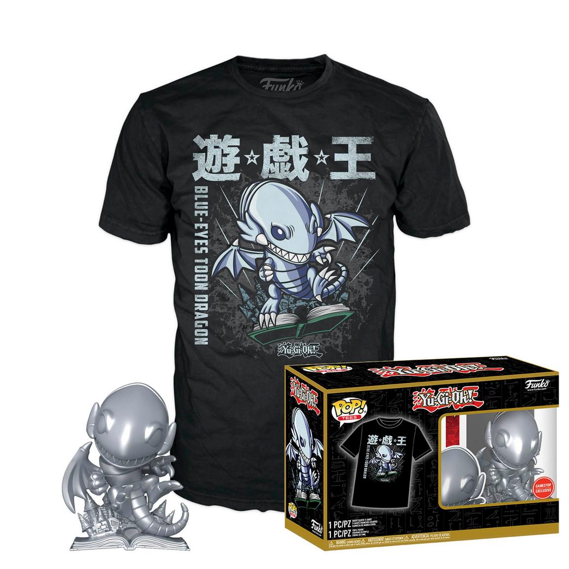 Funko POP! and Tee Yu-Gi-Oh! Blue Eyes Toon Dragon Vinyl Figure and T-Shirt GameStop Exclusive SMALL