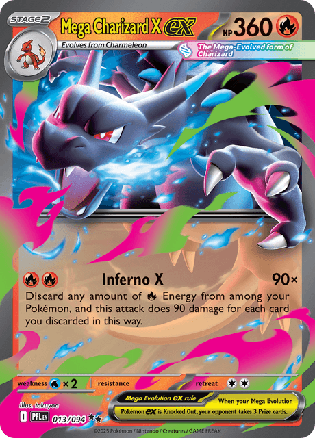 Licked Mega Charizard X EX 013/094