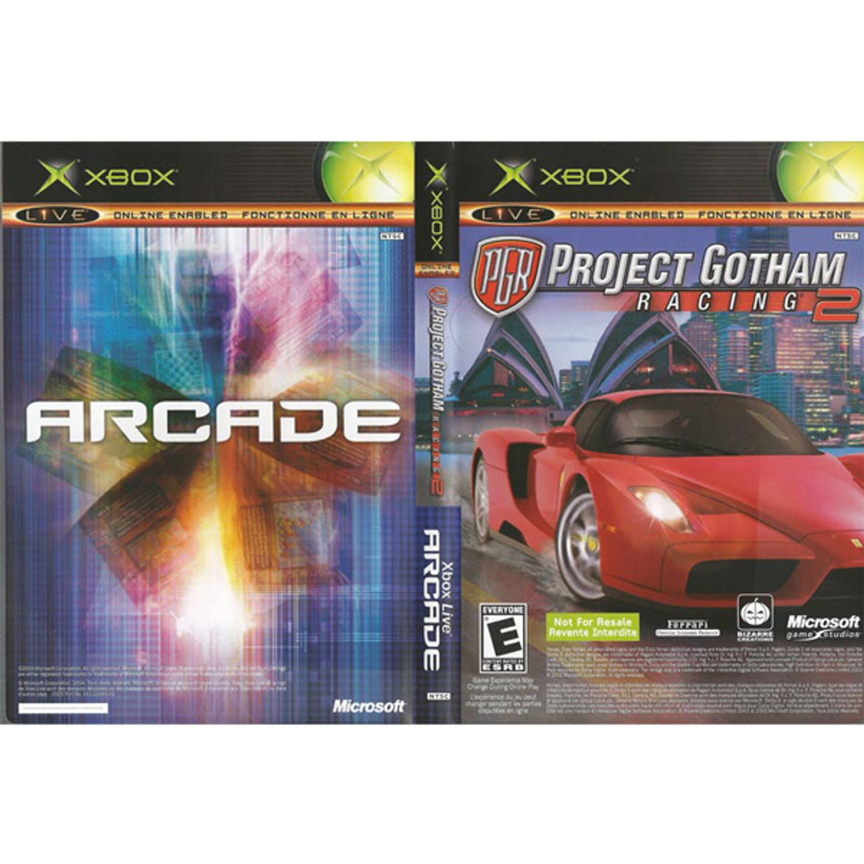 Project Gotham Racing 2 & Xbox Live Arcade - (CIB Flaw) (Xbox)