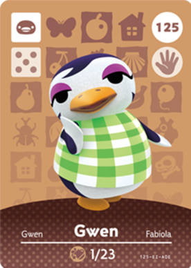 Gwen Animal Crossing Amiibo Card - Animal Crossing Cards - Series 2