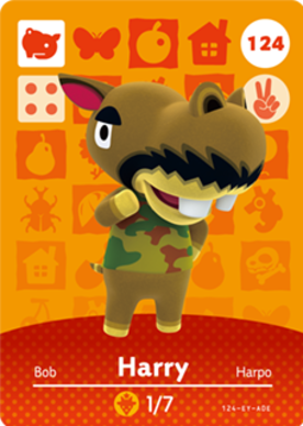 Harry Animal Crossing Amiibo Card - Animal Crossing Cards - Series 2
