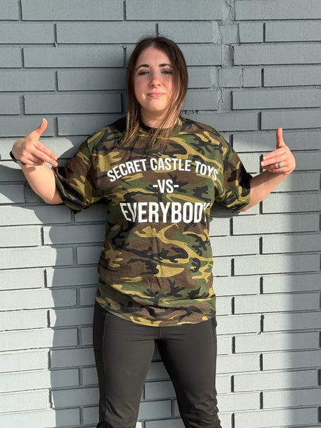 Camo Secret Castle Toys vs Everybody Shirt Large