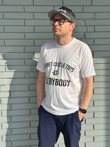 White Secret Castle Toys vs Everybody Shirt Small