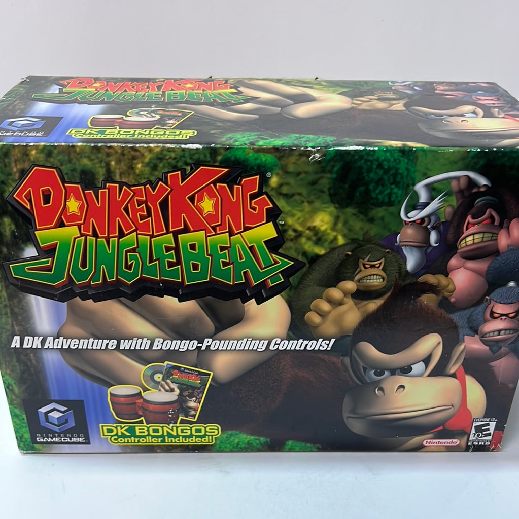 An image of the game, console, or accessory Donkey Kong Jungle Beat [Bongos Bundle] - (CIB Flaw) (Gamecube)