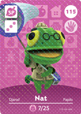 Nat Animal Crossing Amiibo Card - Animal Crossing Cards - Series 2