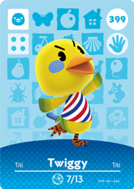 Twiggy Animal Crossing Amiibo Card - Animal Crossing Cards - Series 4