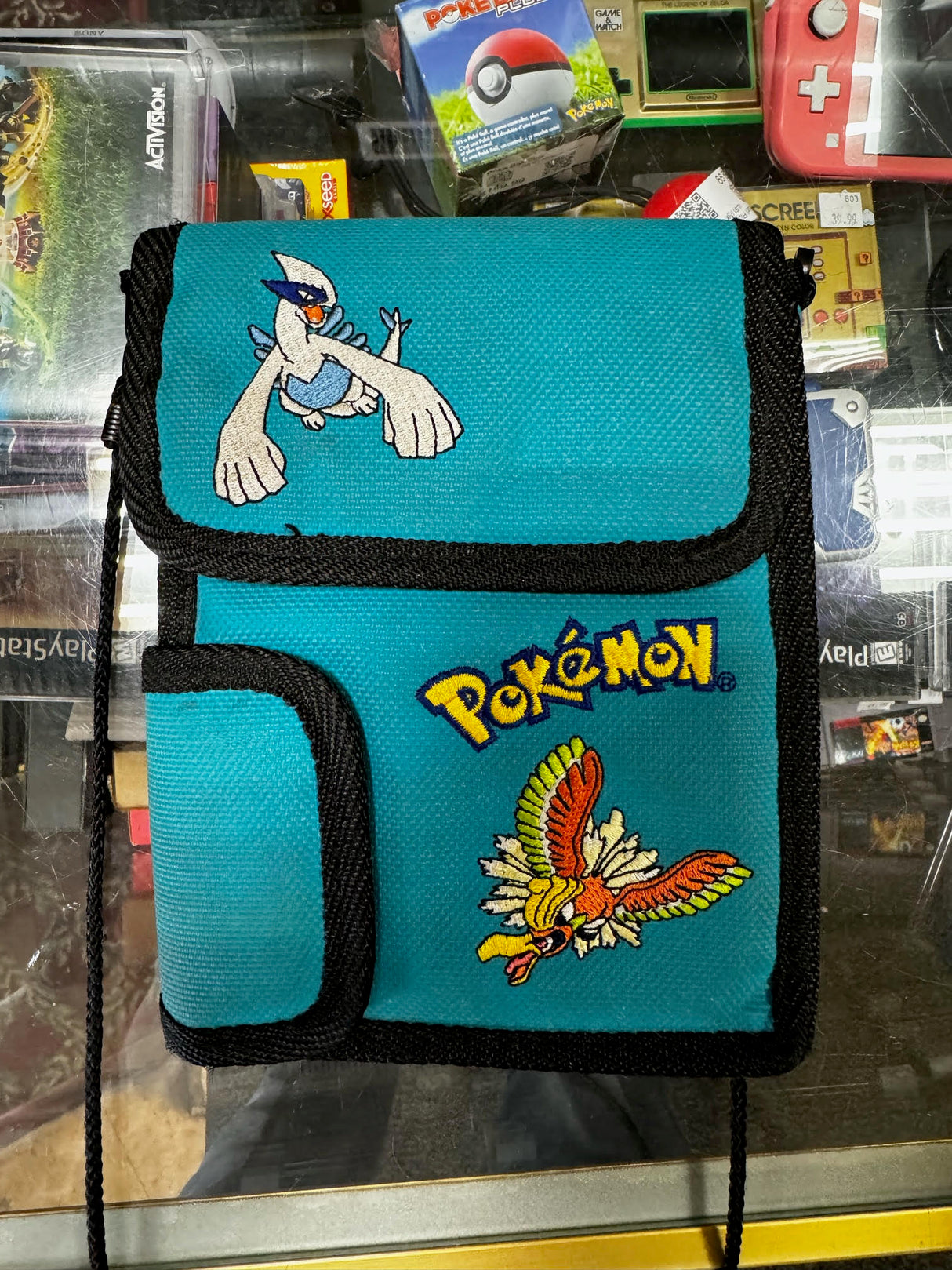 Pokemon Gold and Silver Teal Gameboy Bag
