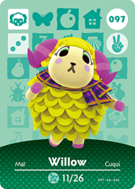 Willow Animal Crossing Amiibo Card - Animal Crossing Cards - Series 1