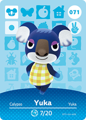Yuka Animal Crossing Amiibo Card - Animal Crossing Cards - Series 1