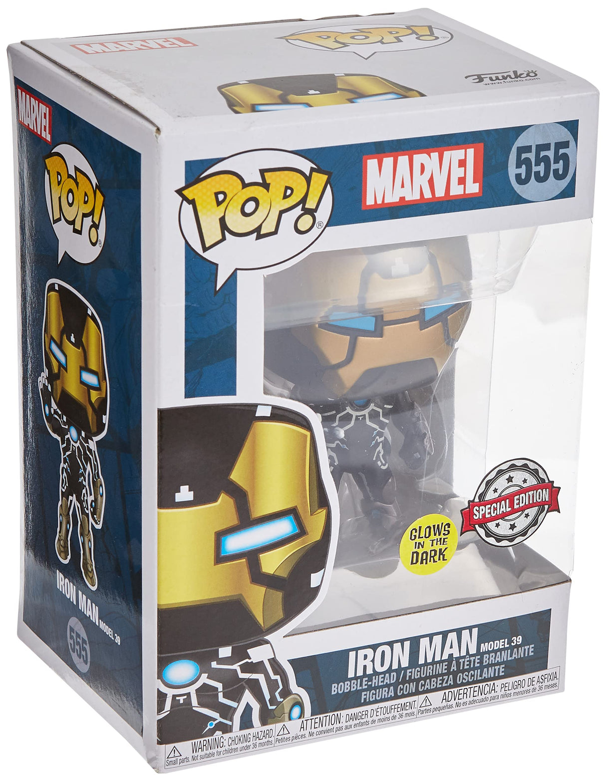 POP Iron Man Modelo 39 Marvel (Brilla en la Oscuridad) (Exclusivo de Anime AAA) 555