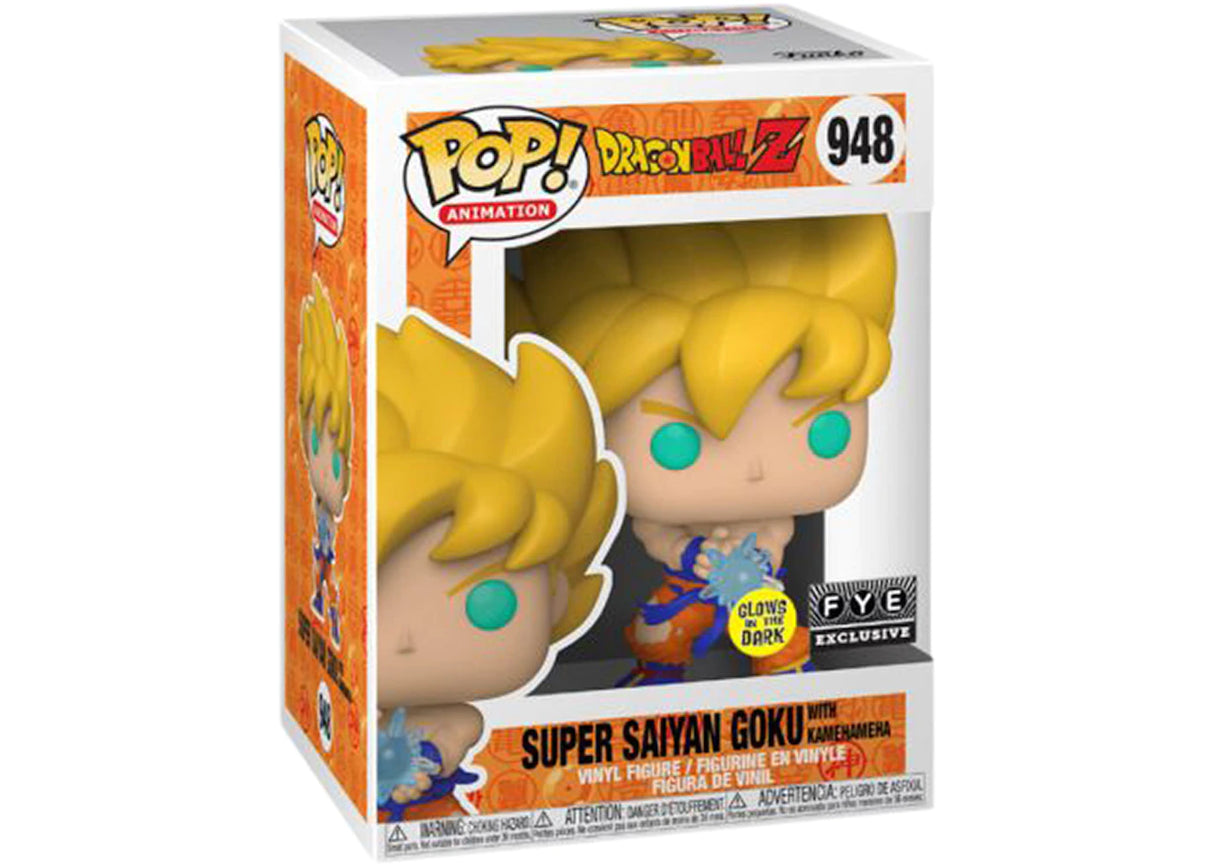 Animación POP Super Saiyan Goku con Kamehameha Dragon Ball Z (Brilla en la oscuridad) (Exclusivo de FYE) 948