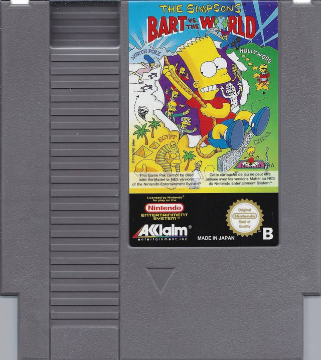 An image of the game, console, or accessory The Simpsons Bart vs the World - (LS) (NES)