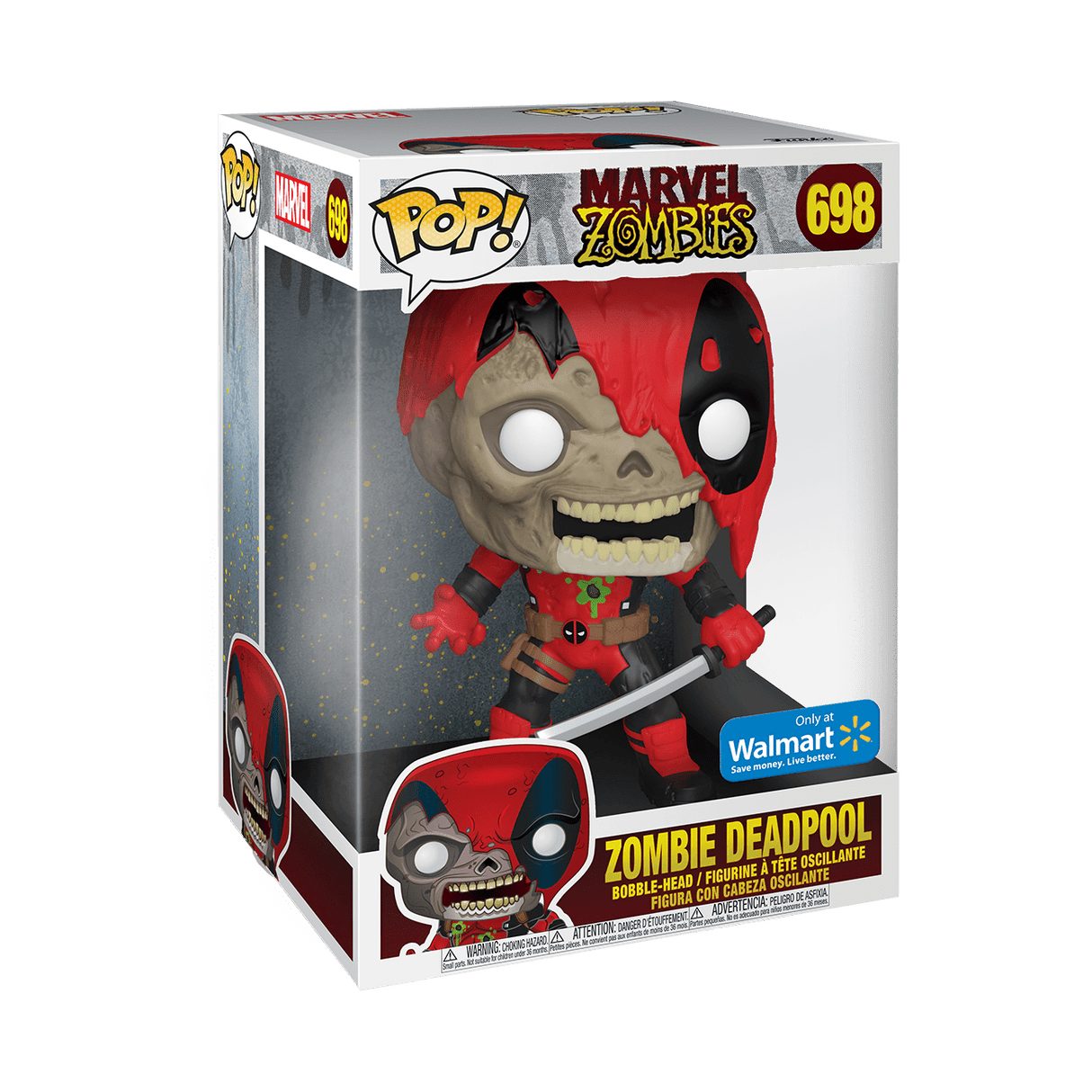 Funko POP Jumbo Zombie Deadpool Marvel Zombies (Exclusivo de Walmart) 698