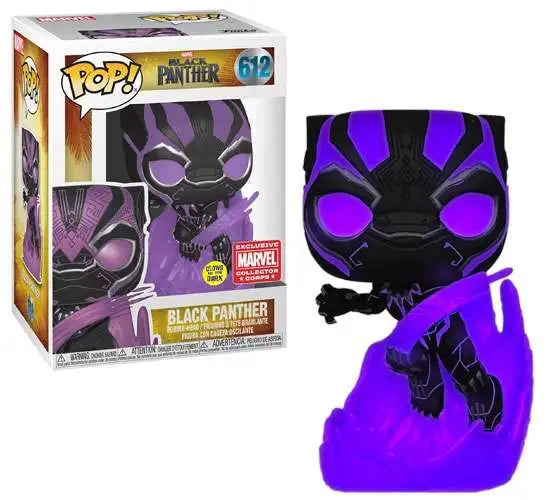 POP Black Panther Black Panther (Brilla en la oscuridad) (Marvel Collector Corps) 612