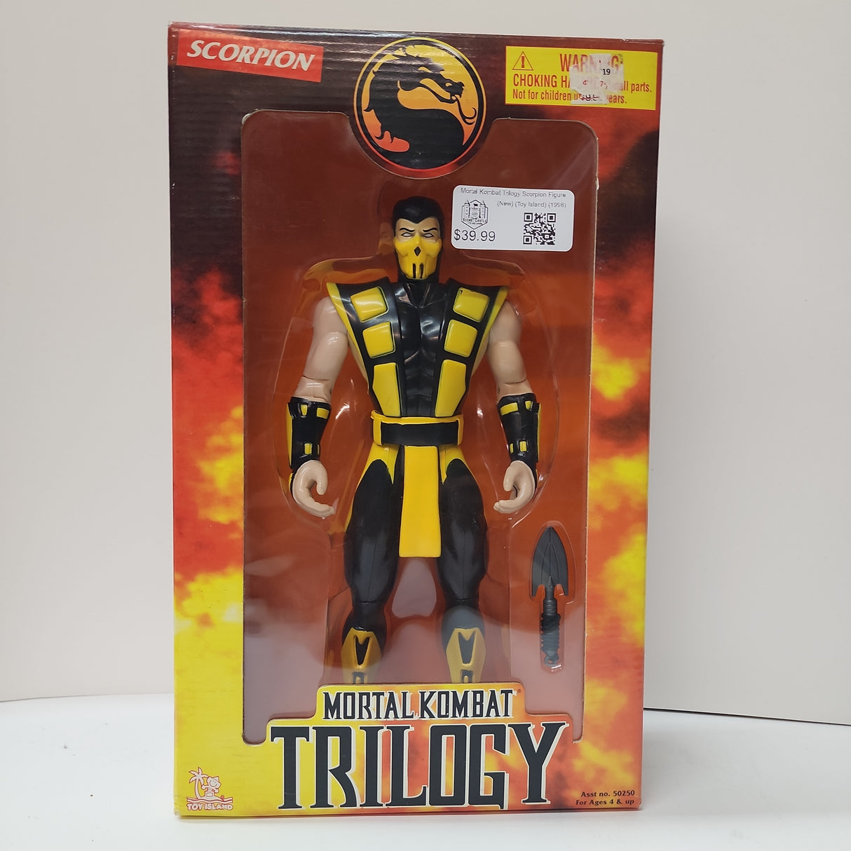 Mortal Kombat Trilogy Scorpion Figure - (Sealed - P/O) (Toy Island) (1996)