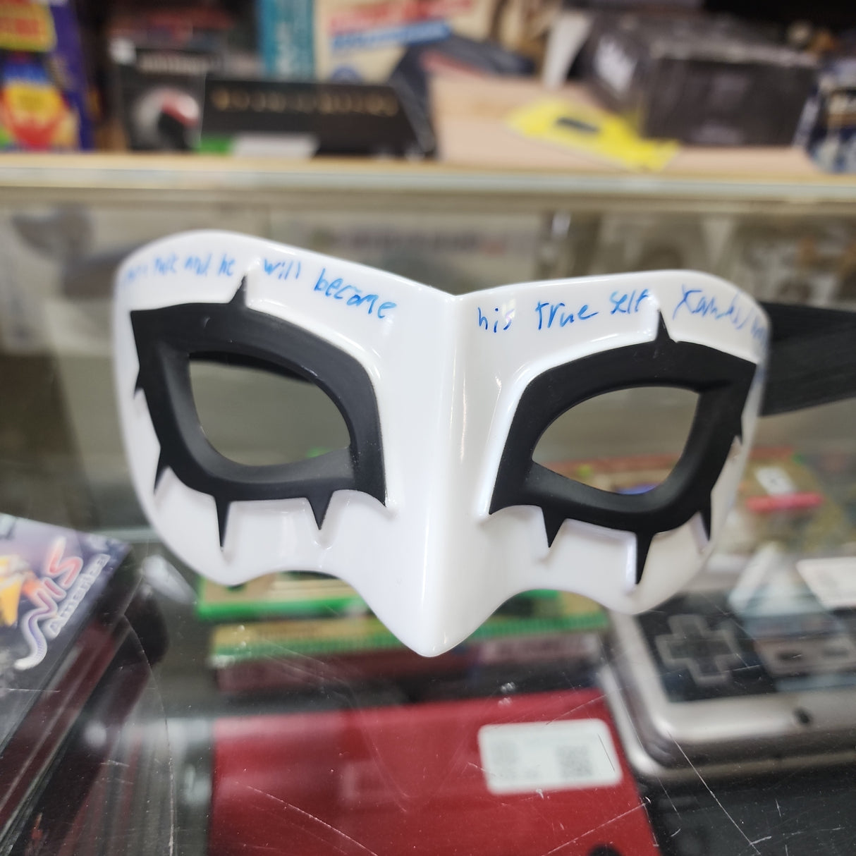 Persona 5 Joker Cosplay Mask Signed by Voice Actor Xander Mobus (Beckett Authenticated)