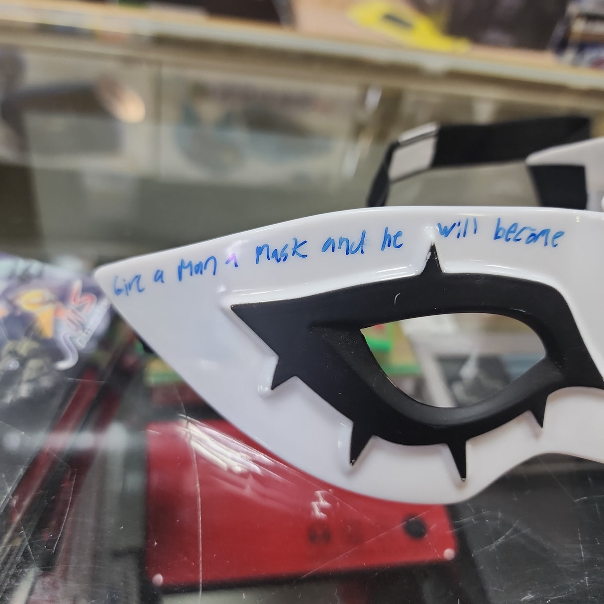 Persona 5 Joker Cosplay Mask Signed by Voice Actor Xander Mobus (Beckett Authenticated)