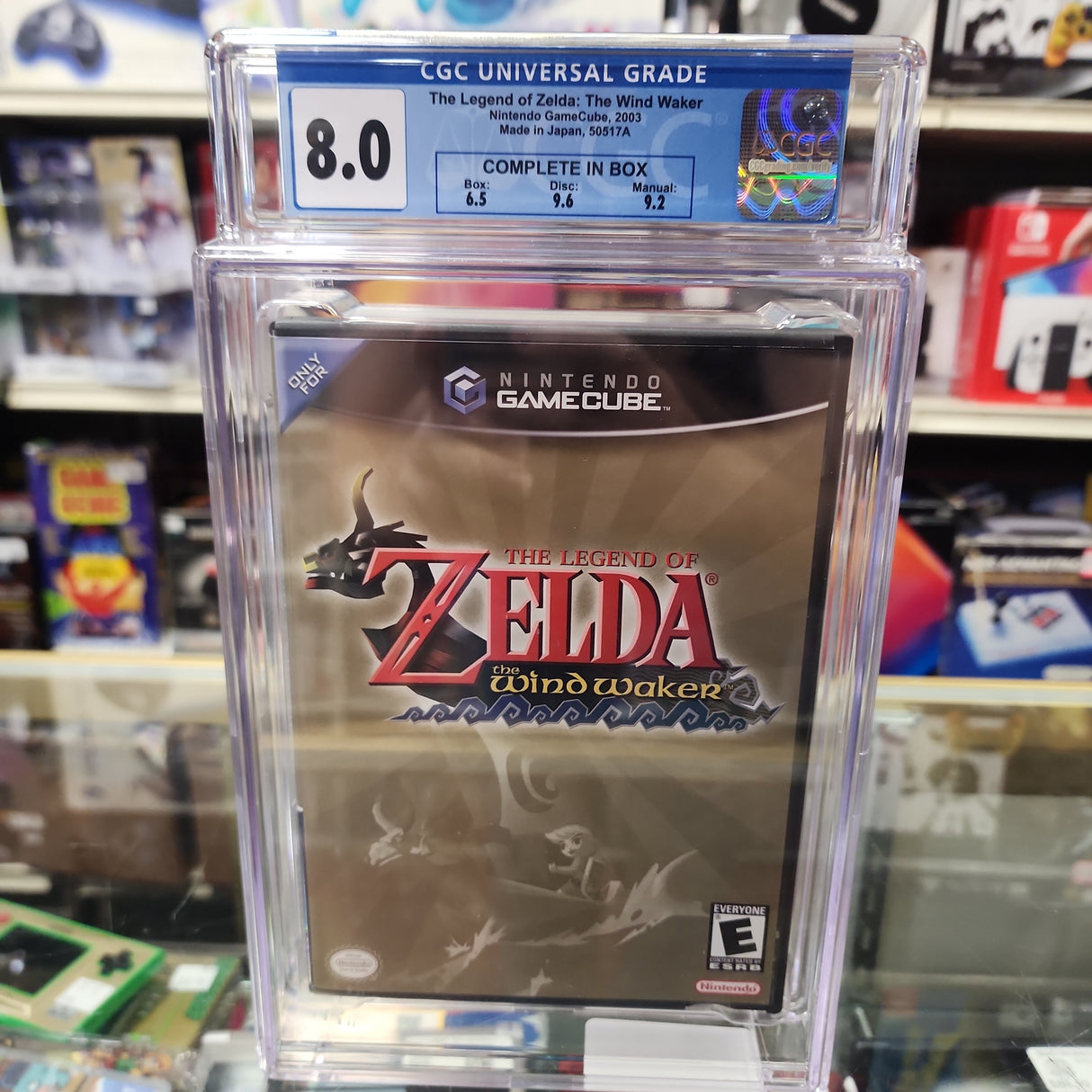An image of the game, console, or accessory Zelda Wind Waker - (CIB) (CGC Graded 8.0) (Gamecube)