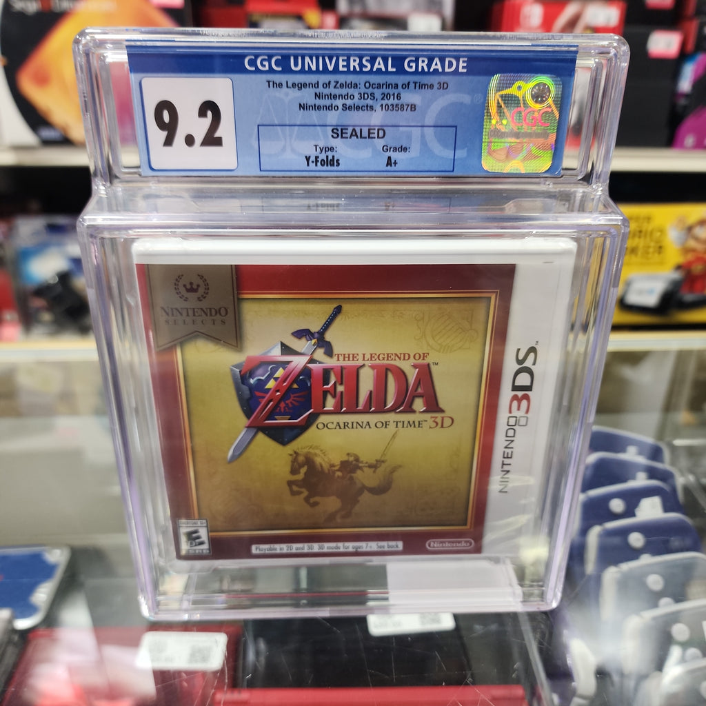 An image of the game, console, or accessory The Legend of Zelda: Ocarina of Time 3D - (CGC 9.2) (Sealed - P/O) (Nintendo 3DS)