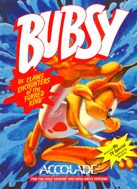 Bubsy [Cardboard Box] - (CIB Flaw) (Sega Genesis)