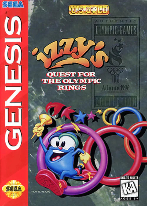 Izzy's Quest for the Olympic Rings [Cardboard Box] - (CIB) (Sega Genesis)
