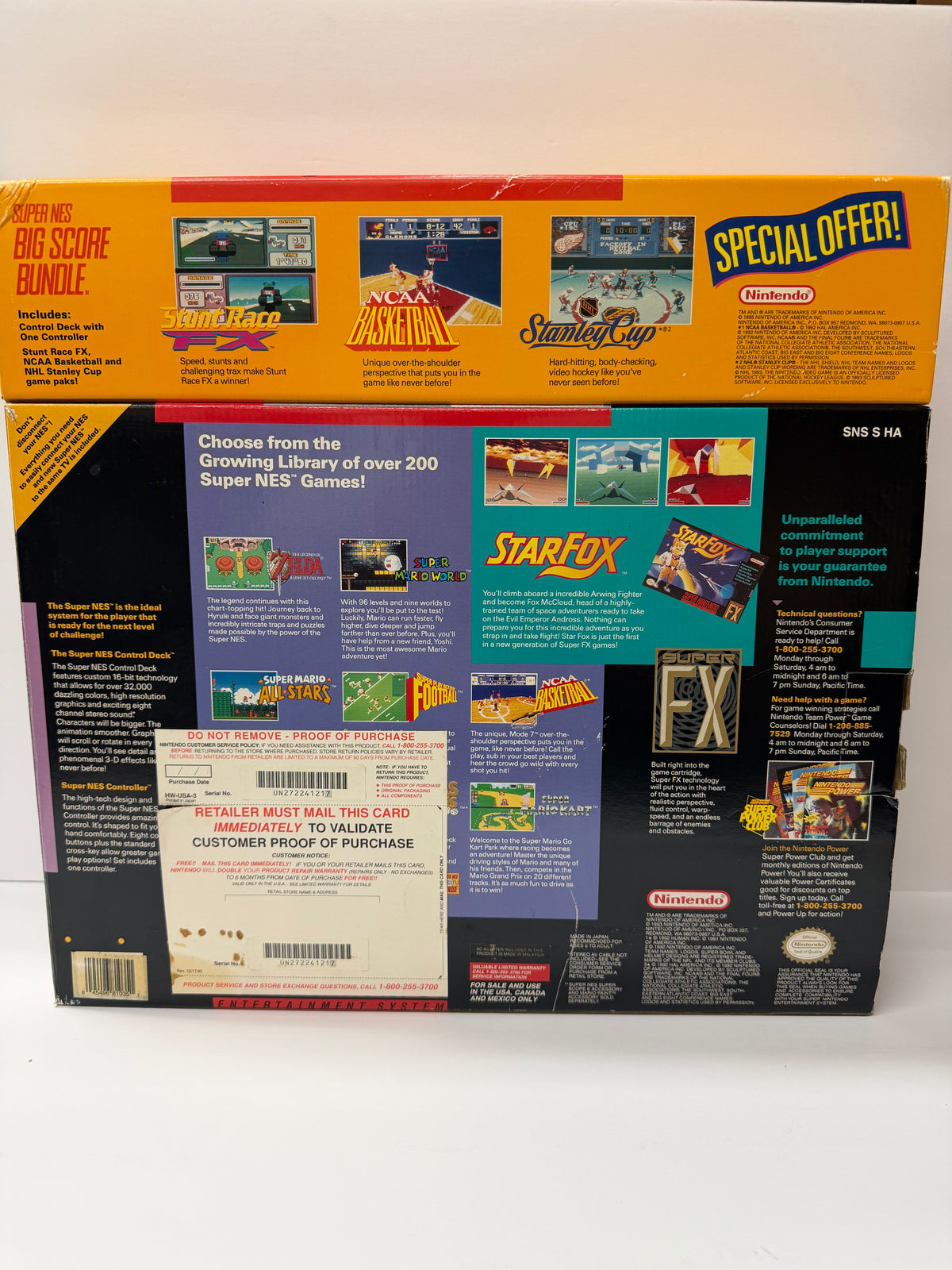 Super Nintendo System [Big Score Bundle] - (CIB) (Super Nintendo)