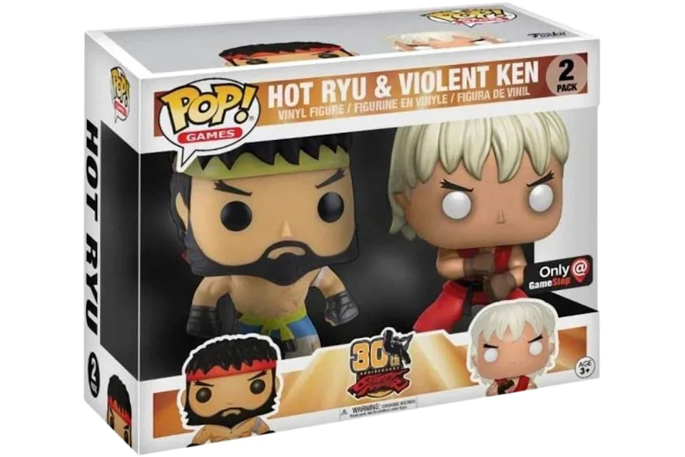 Funko Pop Games Hot Ryu and Violent Ken 2 Pack