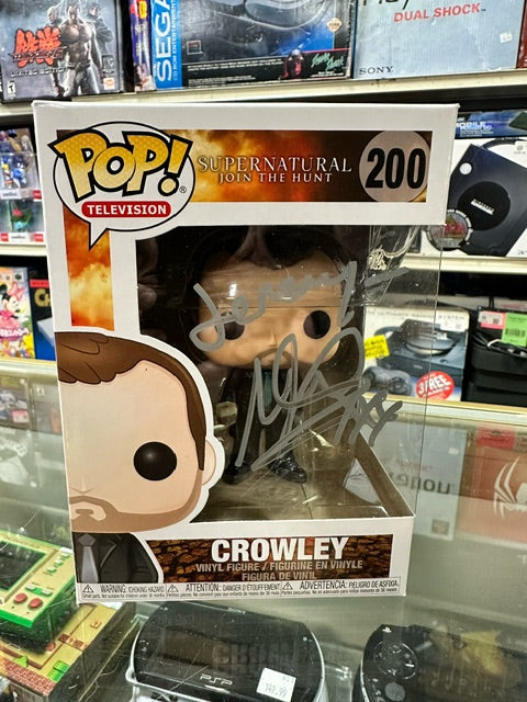 Funko Pop Supernatural Crowley SIGNED #200