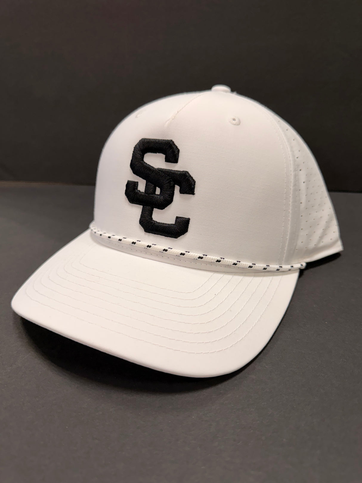 Richardson 355 White/White/Black Cord SC Monogram
