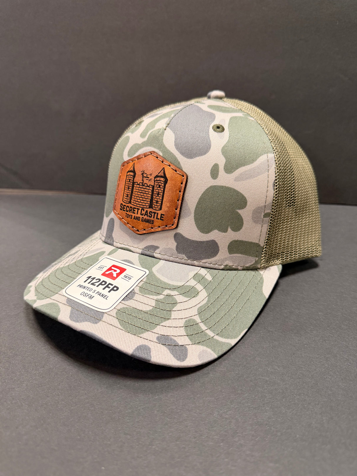 Richardson 112 PFP Marsh Duck Camo Leather Diamond Patch