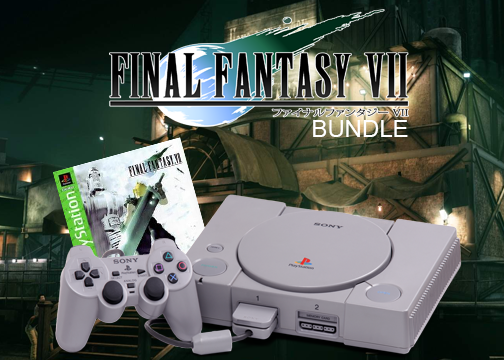 An image of the game, console, or accessory Playstation 1 Final Fantasy VII Game and Console Bundle