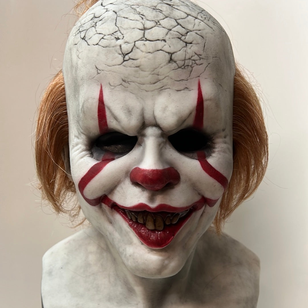 Pennywise Fully Haired Silicone Mask with Display Form - (Immortal Masks) (2019)