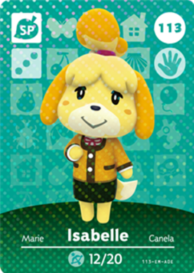 Isabelle Animal Crossing Amiibo Card - Animal Crossing Cards - Series 2