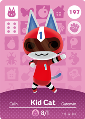 Kid Cat Animal Crossing Amiibo Card - Animal Crossing Cards - Series 2
