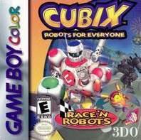 An image of the game, console, or accessory Cubix Robots for Everyone Race N Robots - (LS) (GameBoy Color)