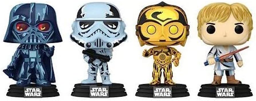 POP Darth Vader/ Stormtrooper/ C-3P0/ Luke Skywalker Star Wars (Exclusivo de Target) Paquete de 4