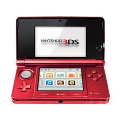 An image of the game, console, or accessory Nintendo 3DS Flame Red - (LS Flaw) (Nintendo 3DS)