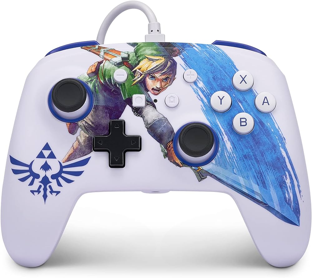 An image of the game, console, or accessory PowerA - Enhanced Wired Controller for Nintendo Switch - Master Sword Attack - (LS) (Nintendo Switch)
