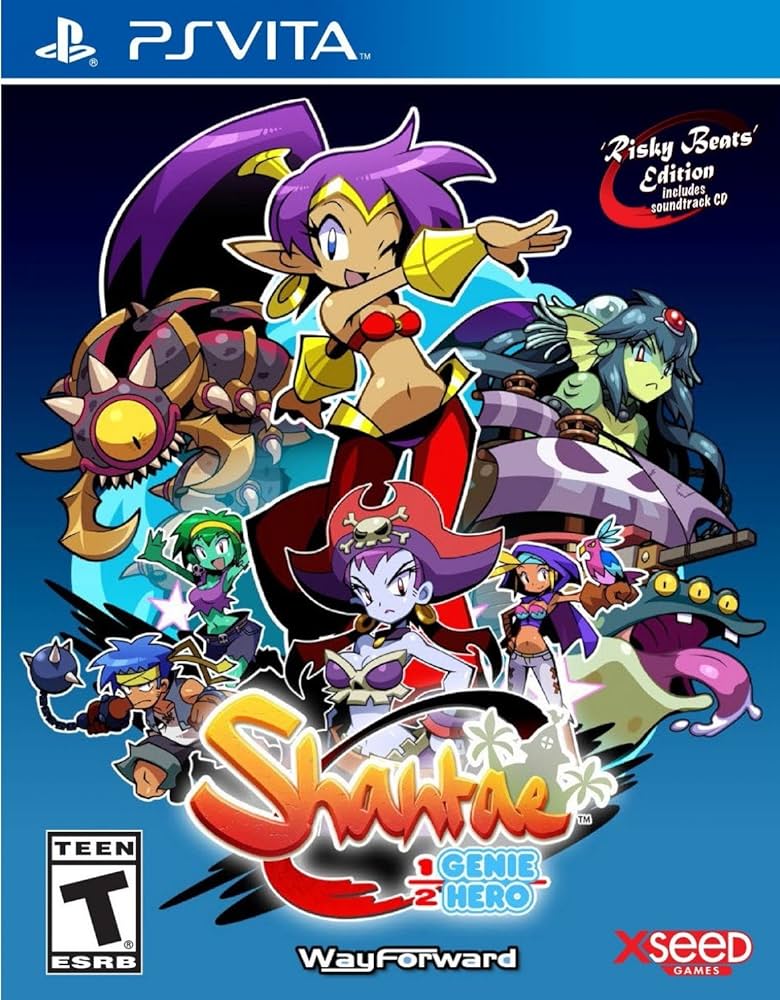 An image of the game, console, or accessory Shantae 1/2 Genie Hero [Risky Beats Edition] - (Sealed - P/O) (Cardboard Slight Crush Damage) (Playstation Vita)