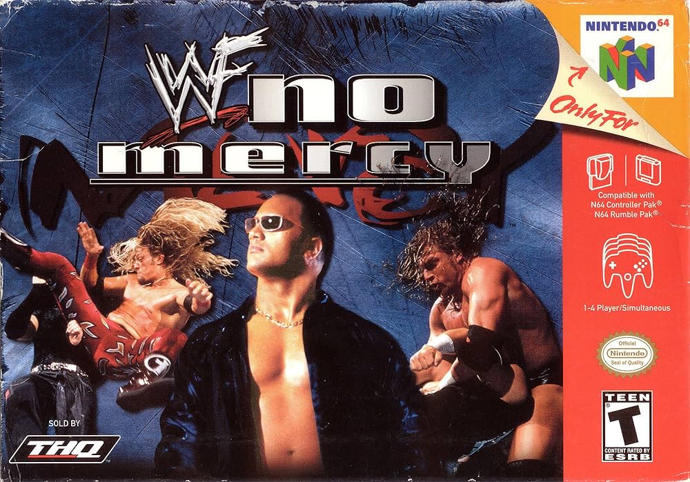 An image of the game, console, or accessory WWF No Mercy [game and manual] - (LS) (Nintendo 64)