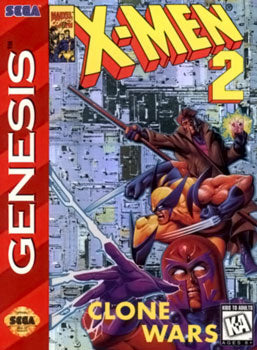 An image of the game, console, or accessory X-Men 2 The Clone Wars [Cardboard Box] - (CIB) (Sega Genesis)