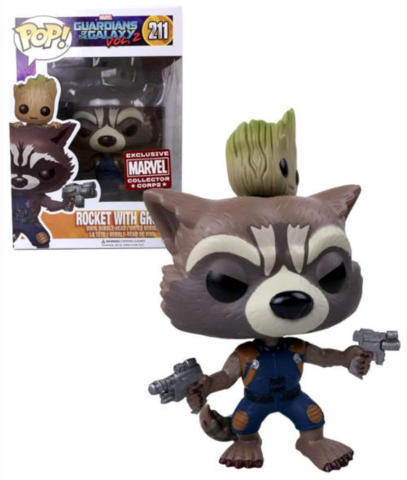 POP Rocket con Groot Guardianes de la Galaxia Vol. 2 (Exclusivo de Marvel Collector Corps) 211
